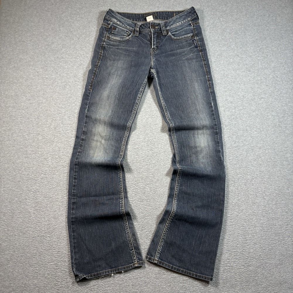 Silver Jeans Co Lola Bootcut Jeans Womens 27 29x33 Low Rise Y2K Dark Wash Denim